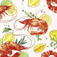 Guardanapo para Decoupage Ihr 33x33cm com 2 Unidades - Camarão e Limão