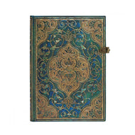 Caderno Paperblanks Turquoise Chronicles Capa Dura Midi 120g/m² 13x18cm 240 Páginas com Pauta - Pb3214-4
