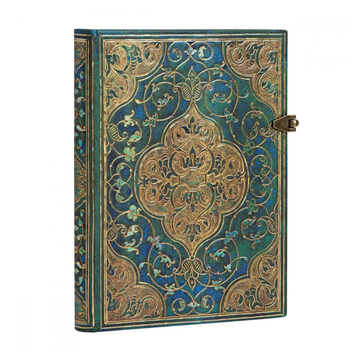 Caderno Paperblanks Turquoise Chronicles Capa Dura Midi 120g/m² 13x18cm 240 Páginas com Pauta - Pb3214-4