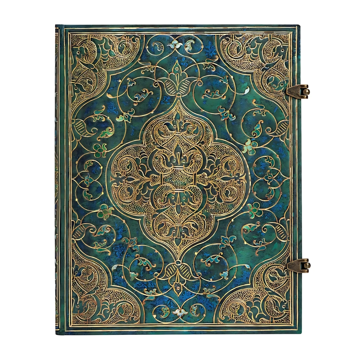 Caderno Paperblanks Turquoise Chronicles Capa Dura Ultra 120g/m² 18x23cm 144 Páginas com Pauta - Pb3213-7