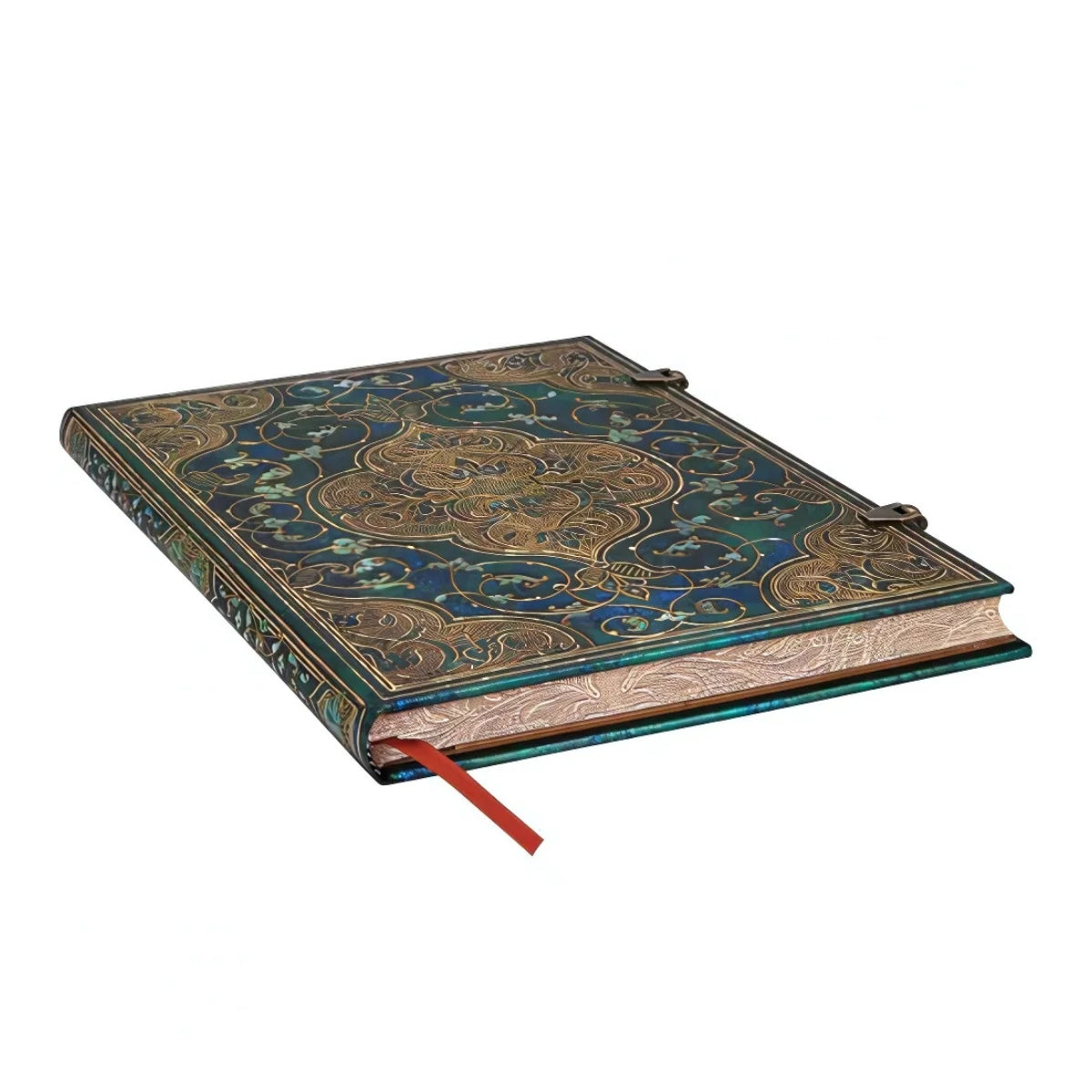 Caderno Paperblanks Turquoise Chronicles Capa Dura Ultra 120g/m² 18x23cm 144 Páginas com Pauta - Pb3213-7