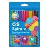 Estojo de Caneta Hidrograficas Spiro com 12 Cores - Cis