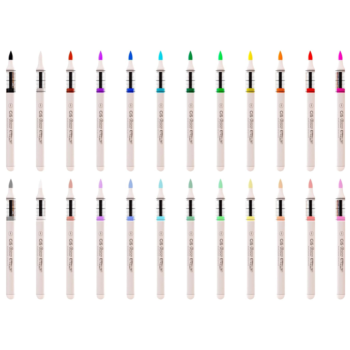 Estojo de Marcador Criativo Flow Brush com 24 Cores - Cis