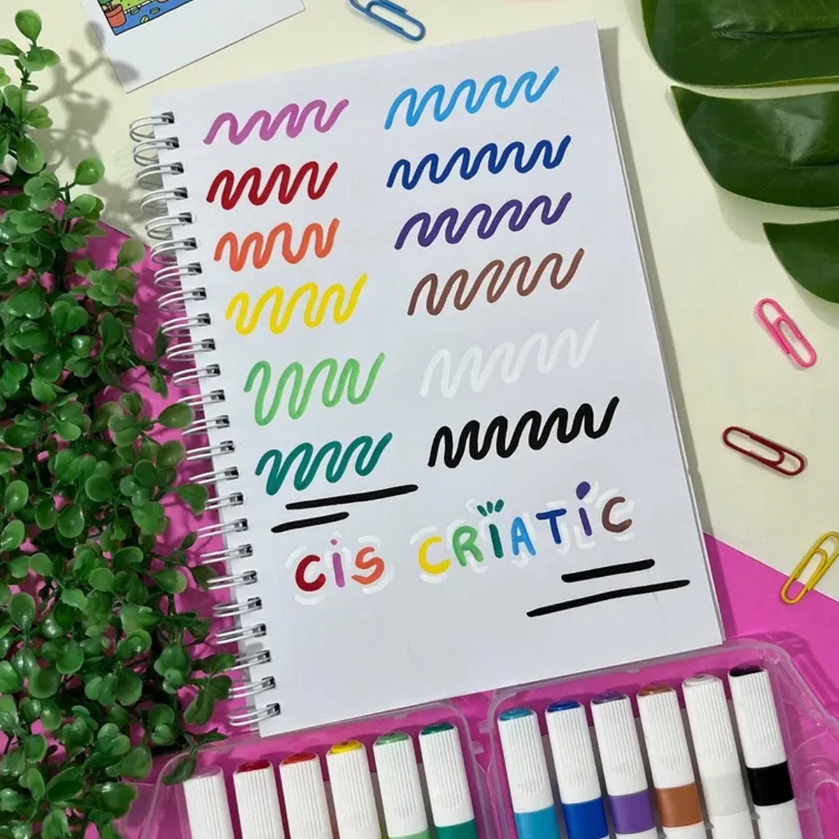 Estojo de Marcador Infantil Criatic com 12 Cores - Cis