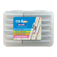 Estojo de Marcador Flow Brush com 6 Cores - Cis
