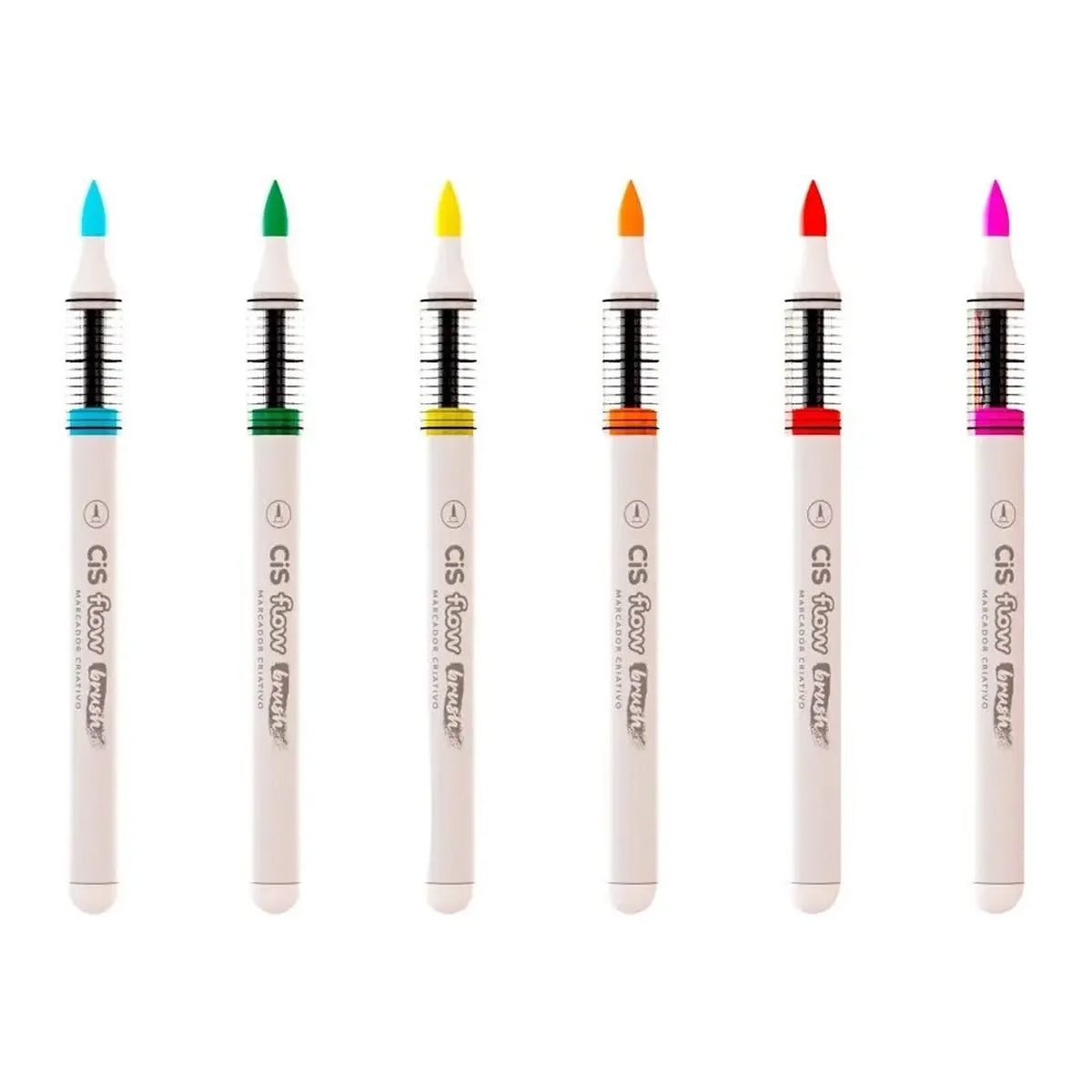 Estojo de Marcador Flow Brush com 6 Cores - Cis