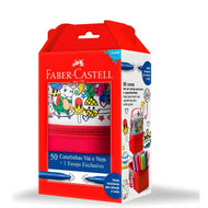 Estojo Canetinhas Vai e Vem Lavável 50 Cores - Faber-castell 15.0150Vvzf