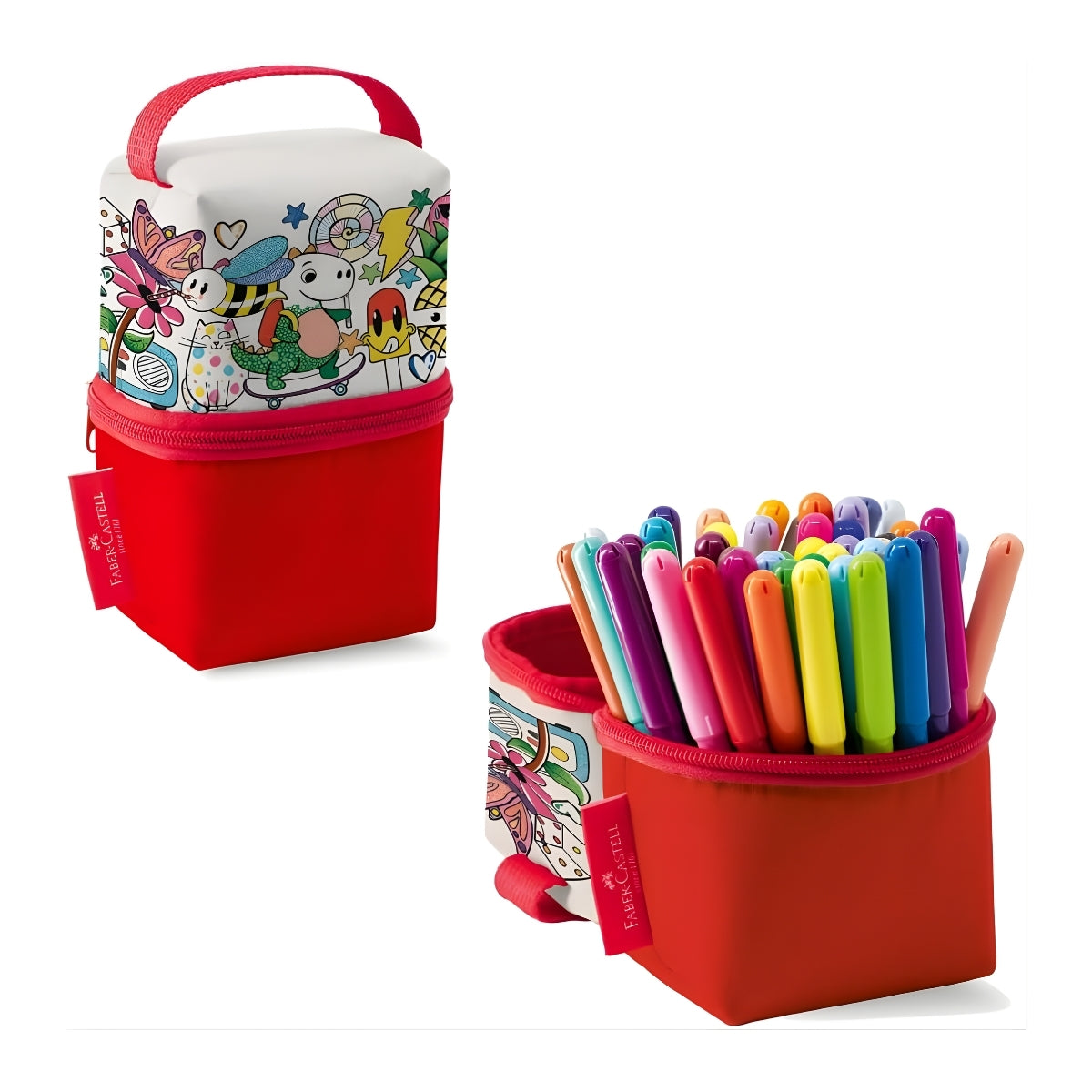 Estojo Canetinhas Vai e Vem Lavável 50 Cores - Faber-castell 15.0150Vvzf