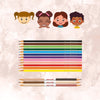 Estojo Lápis de Cor Ecolápis Caras & Cores Tons de Pele 12 Cores - Faber-castell 112634