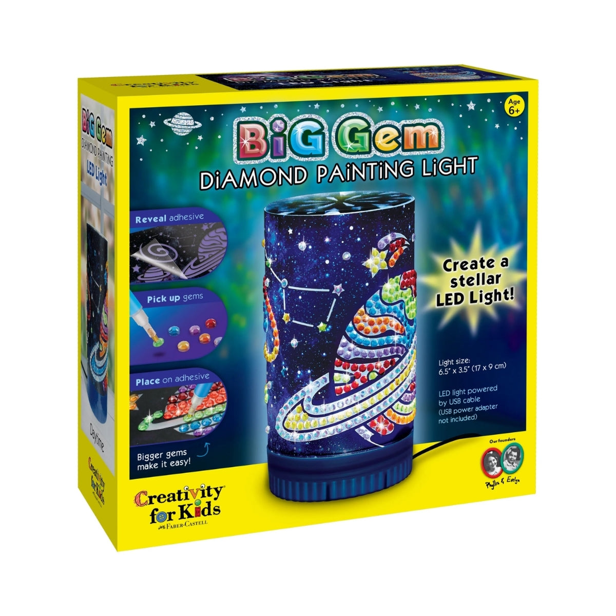 Pintura com Diamantes Luminária Espacial Creativity For Kids 6321900 - Faber-castell.