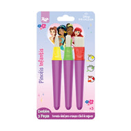 Pincél Infantil com 3 Modelos - Princesas Dac - 4689