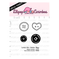Mini Carimbo Decorativo Botões para Artesanato e Scrapbook - Lilipop