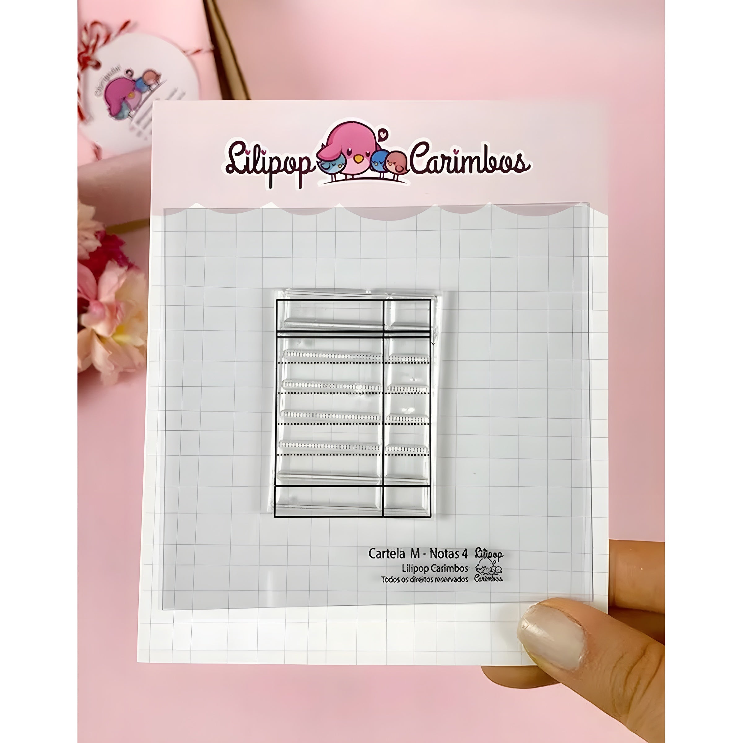 Kit Carimbos M Notas 4 Scrapbook Planner - Lilipop