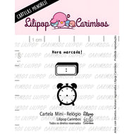 Mini Carimbo Relógio para Artesanato e Scrapbook Planner - Lilipop