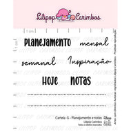 Kit Carimbos G Planejamento e Notas para Artesanato e Scrapbook Planner - Lilipop