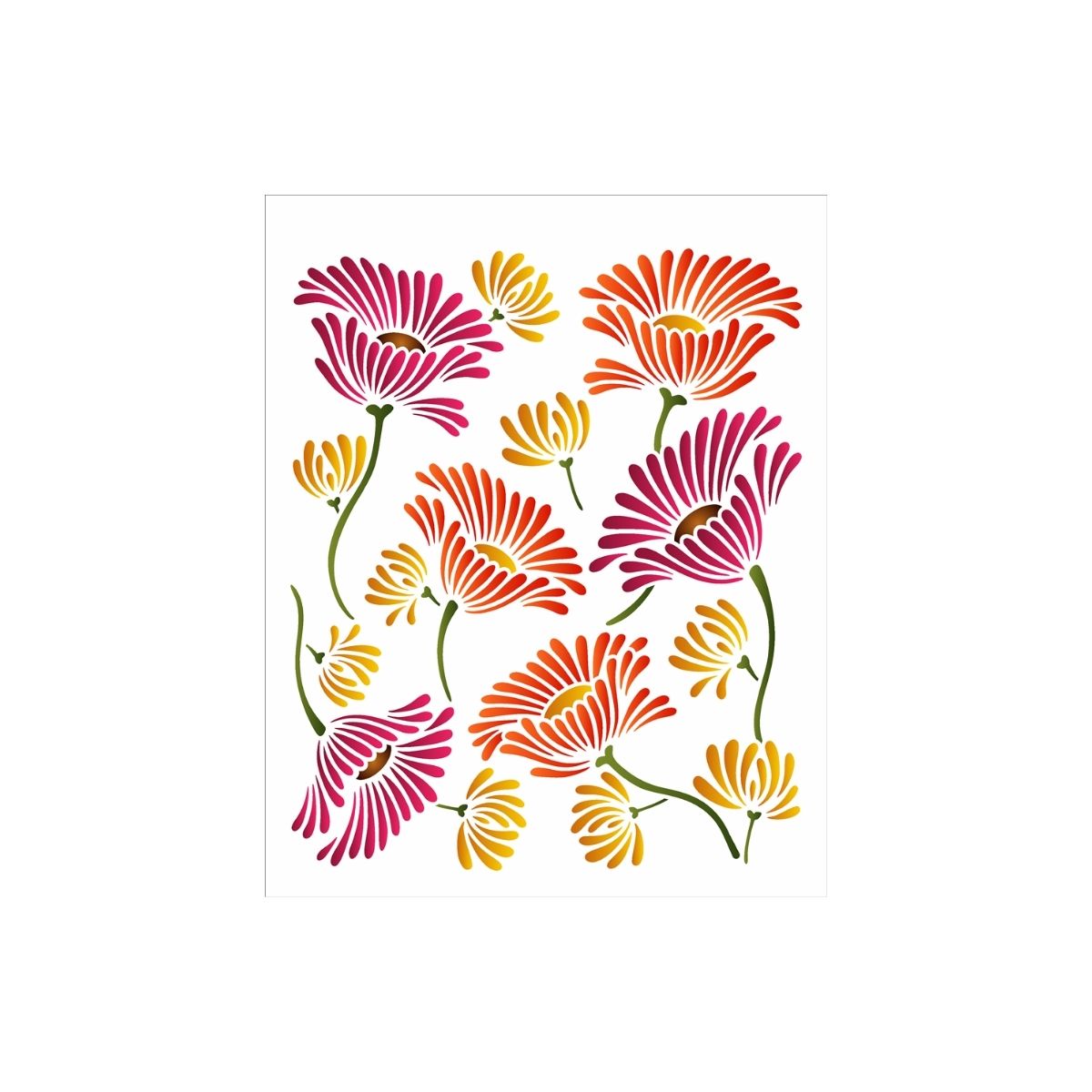 Stencil Opa 20x25cm - Estamparia Flores do Campo Iii - 3500