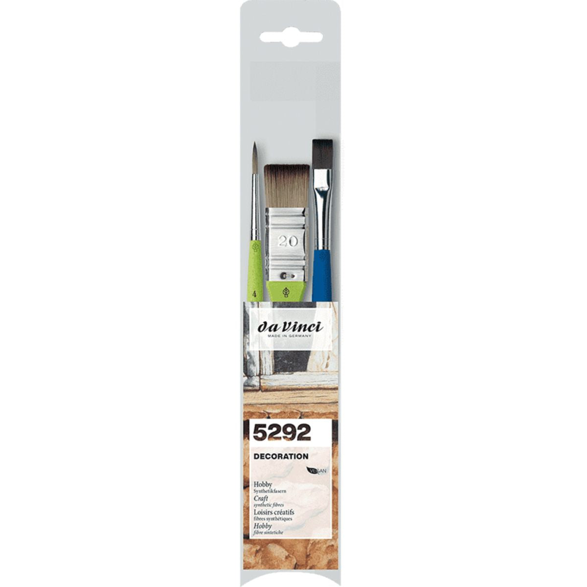 Kit Pincel da Vinci Decoration 5292 com 3 Unidades