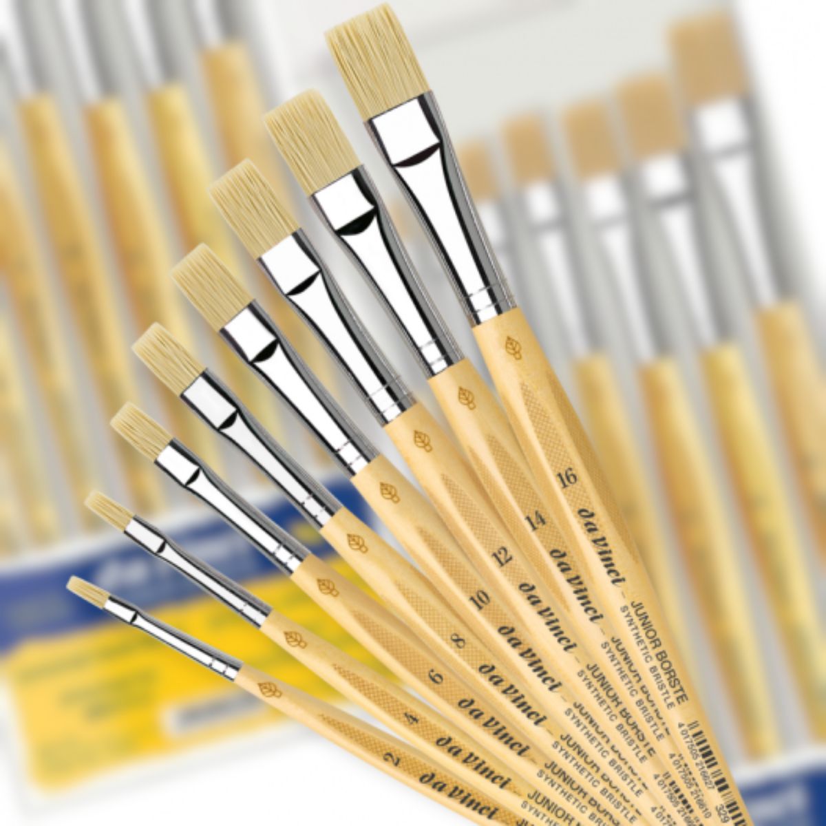 Kit Pincel da Vinci Junior 3529 com 8 Unidades - Série 329 Chato