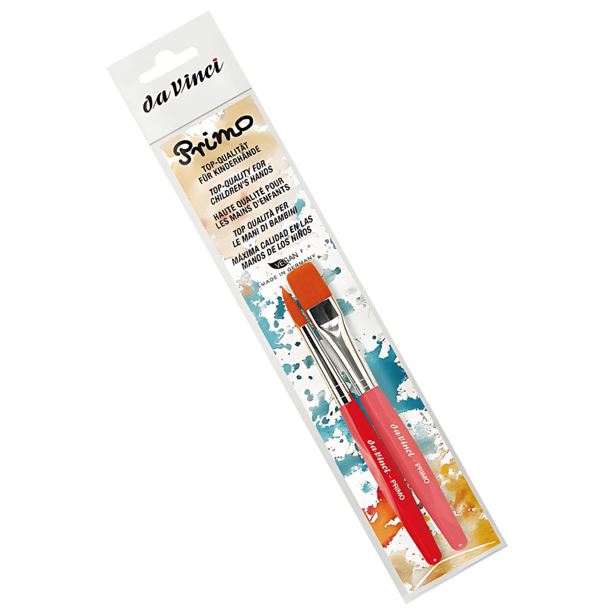 Kit Pincel da Vinci Primo Cabo Vermelho 5019r com 2 Unidades