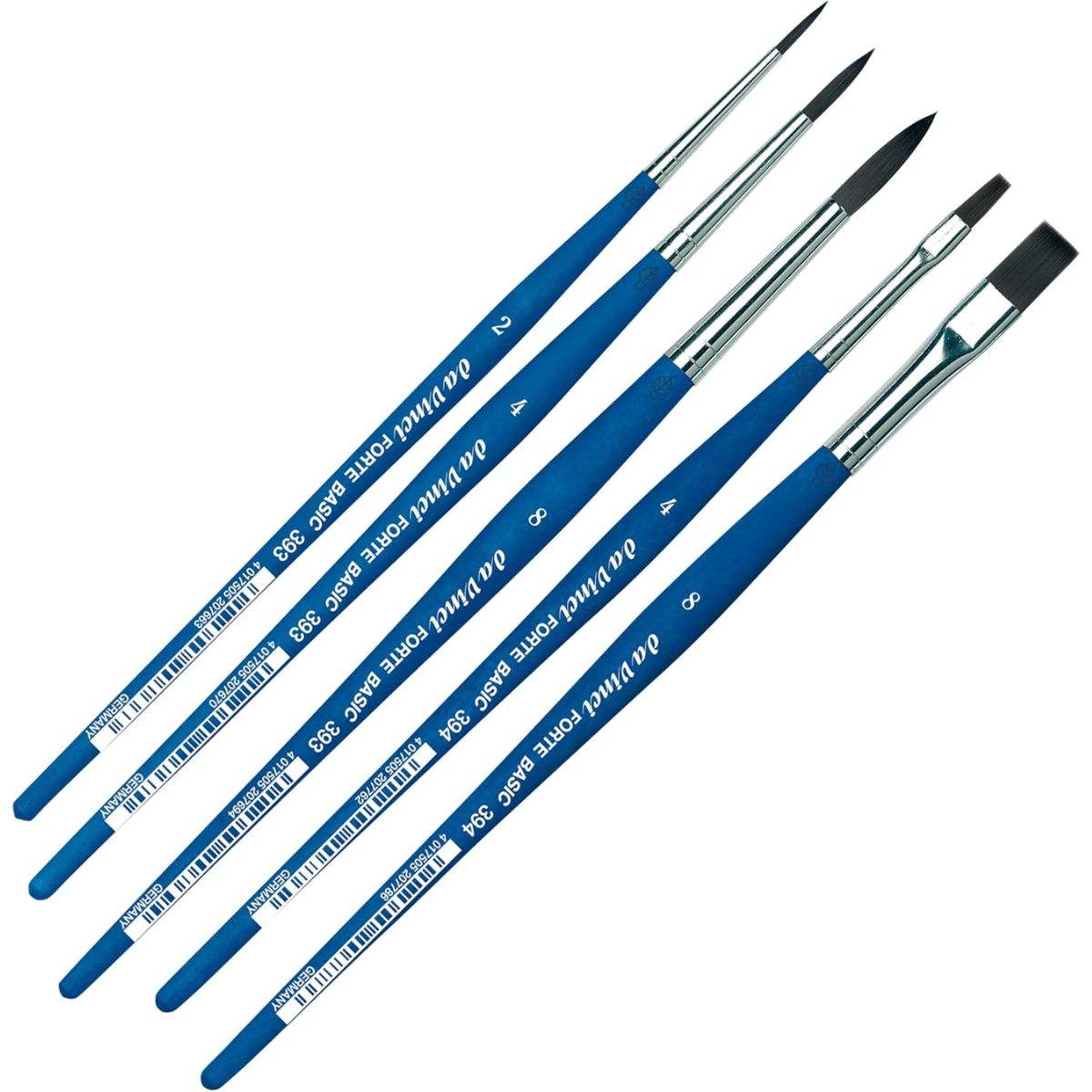 Kit Pincel da Vinci Forte Basic 3504 com 5 Unidades - Séries 393 e 394