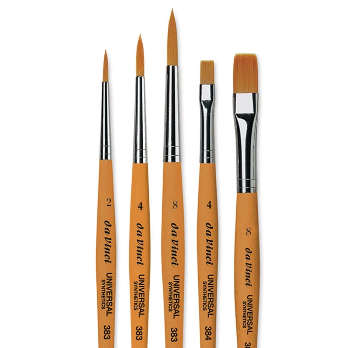 Kit Pincel da Vinci Universal 3502 com 5 Unidades - Séries 383 e 384 para Técnicas Mistas