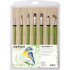 Kit Pincel da Vinci Fit Synthetics com 8 Unidades + Tapetinho de Bambu - Séries 373, 374, 375