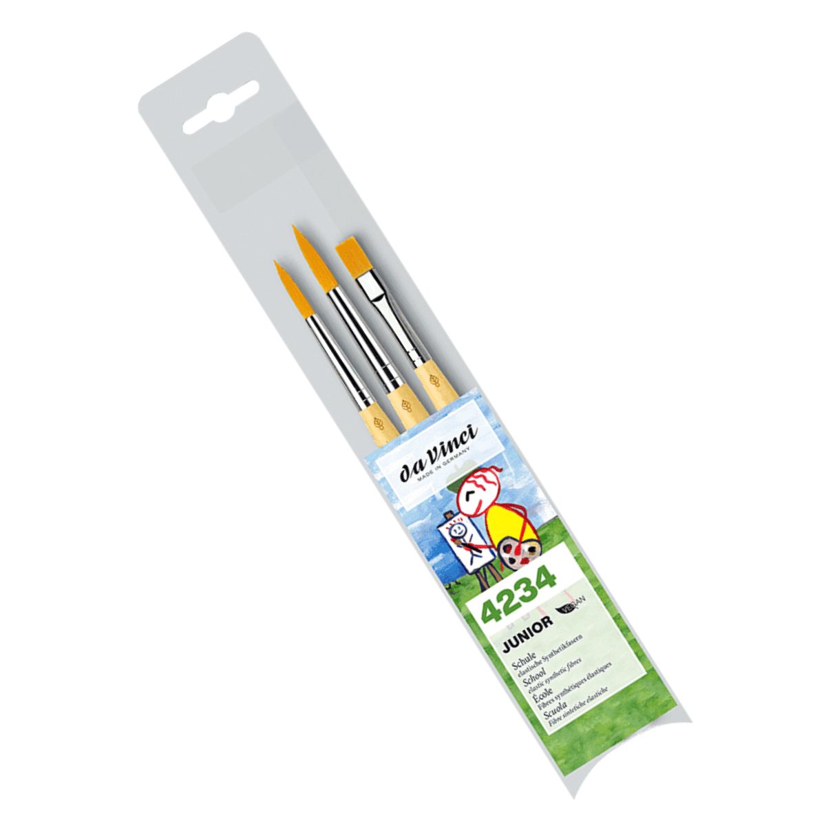 Kit Pincel da Vinci Junior 4234 com 3 Unidades - Séries 303 e 304