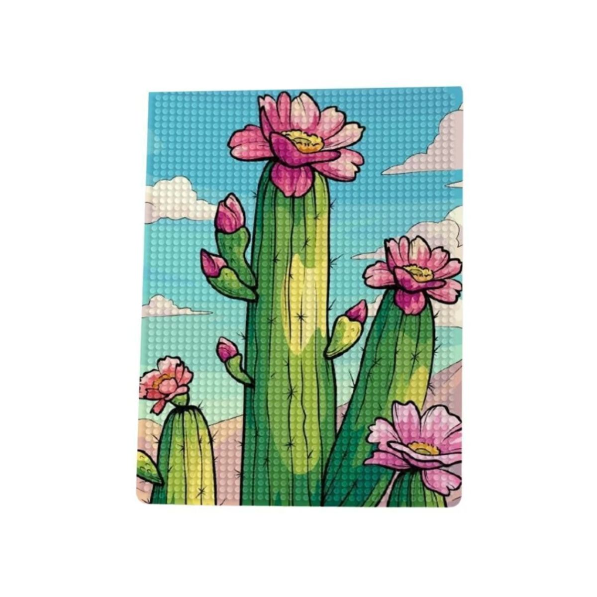 Kit de Pintura com Diamante 14,8x20,5cm - Cacto Florido