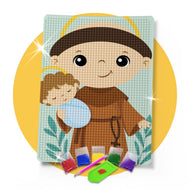 Kit de Pintura com Diamante 14,8x20,5cm - Pequeno Antônio