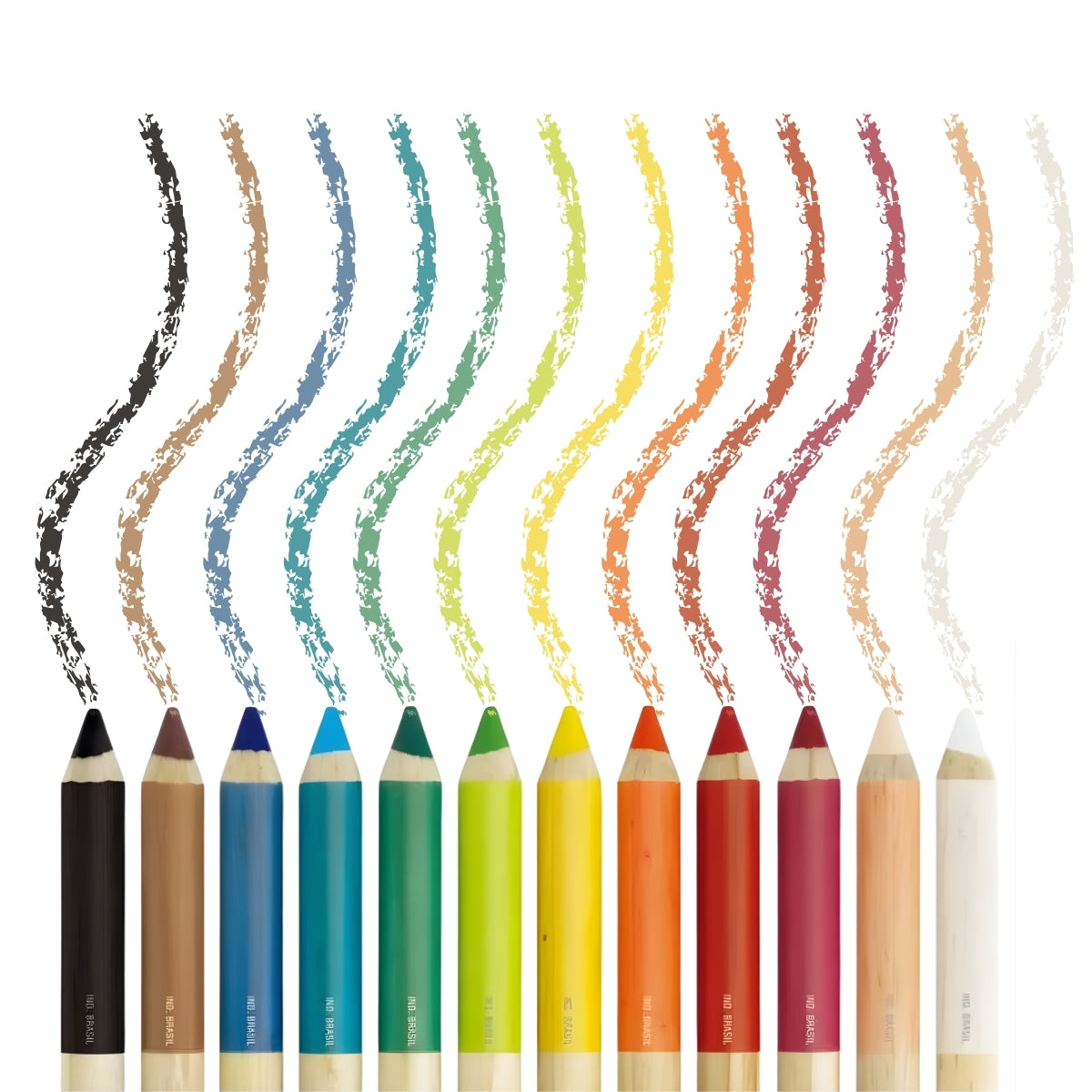 Estojo Ecogizes de Cera 12 Cores + Apontador - Faber-castell 141412
