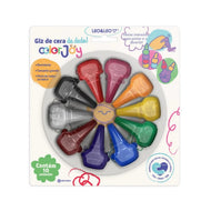 Estojo Giz de Cera Encaixa no Dedo Color Joy com 10 Cores 10225 - Leo & Leo