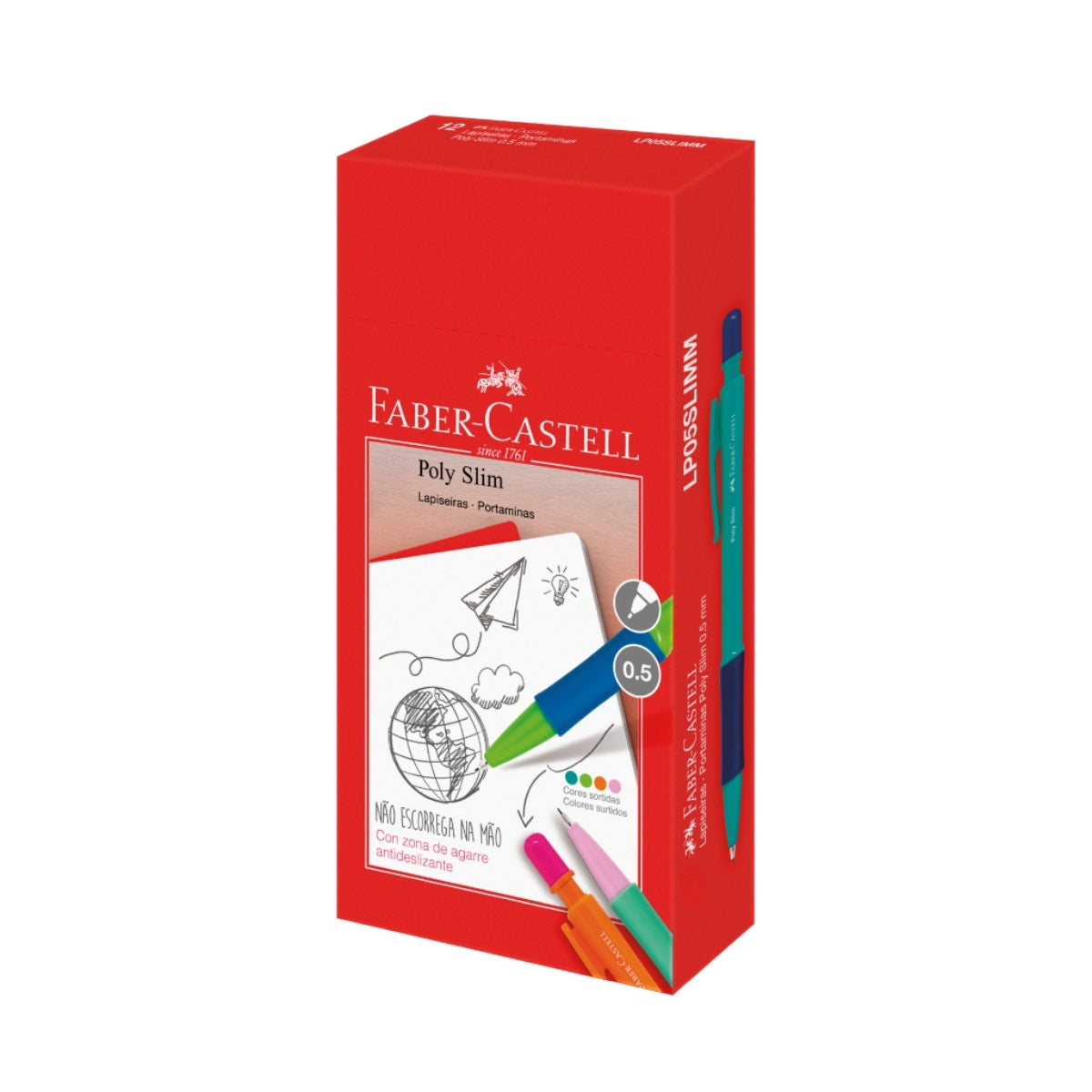 Lapiseira Poly Slim 0,5mm Cores Sortidas - Faber-castell Lp05slimm