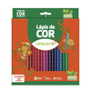 Lápis de Cor de Madeira com 24 Cores Sextavado - Leo & Leo 10271