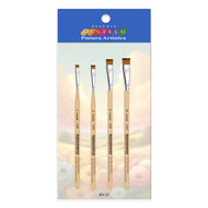 Kit de Pinceis Castelo para Pintura Chatos - 04 Unidades Modelo 22