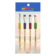 Kit de Pinceis Castelo para Pintura Pedagógico - 04 Unidades Modelo 30