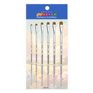 Kit de Pinceis Castelo para Pintura Língua de Gato Serie Branca - 06 Unidades Modelo 10