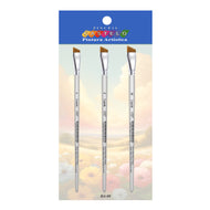 Kit de Pinceis Castelo para Pintura Chanfrados - 03 Unidades Modelo 08