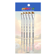 Kit de Pinceis Castelo para Pintura Chanfrados - 05 Unidades Modelo 07