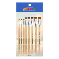 Kit de Pinceis Castelo para Pintura Chatos - 08 Unidades Modelo 21
