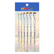 Kit de Pinceis Castelo para Pintura Chatos - 06 Unidades Modelo 13