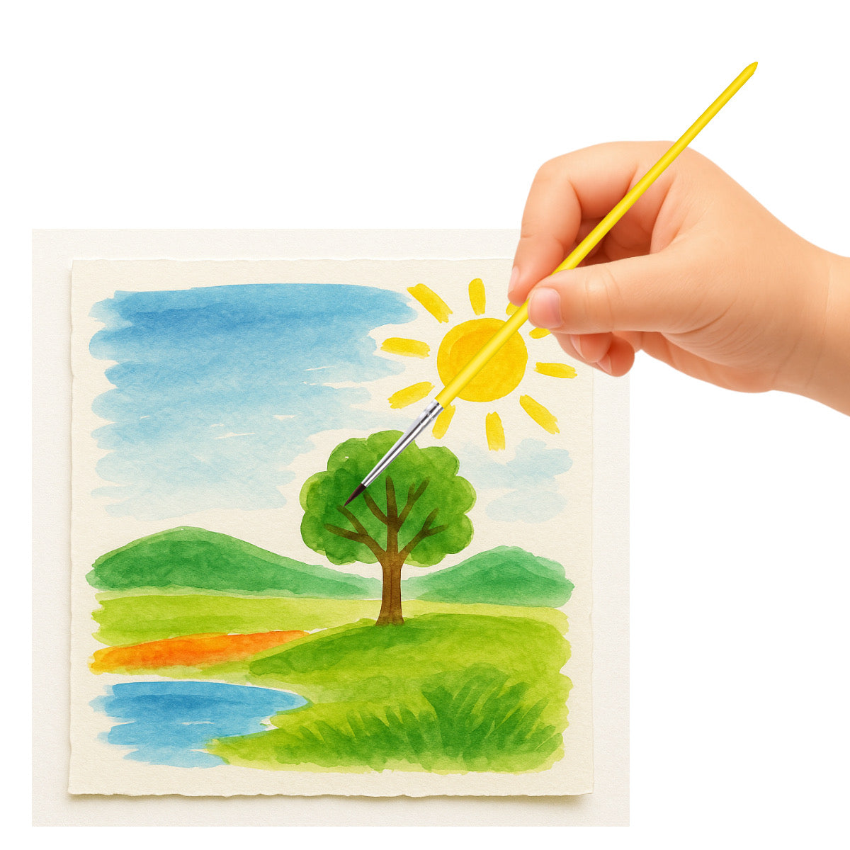 Kit de Pinceis Castelo para Pintura Kids com Gode - 07 Unidades Modelo 25