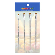 Kit de Pinceis Castelo para Pintura Língua de Gato - 04 Unidades Modelo 09