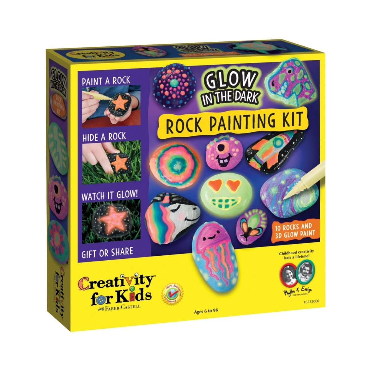 Pintura em Pedras Que Brilham no Escuro Creativity For Kids 6232900 - Faber-castell