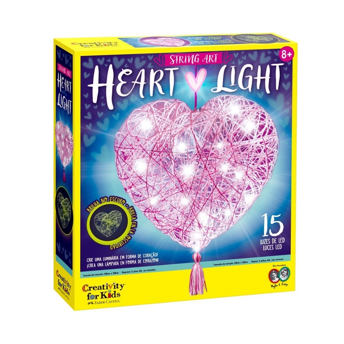 Arte com Fios Coração com Luz Creativity For Kids 6180900 - Faber-castell