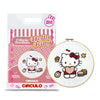 Kit Bordado Ponto Cruz Hello Kitty Doces - Círculo