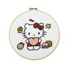 Kit Bordado Ponto Cruz Hello Kitty Doces - Círculo