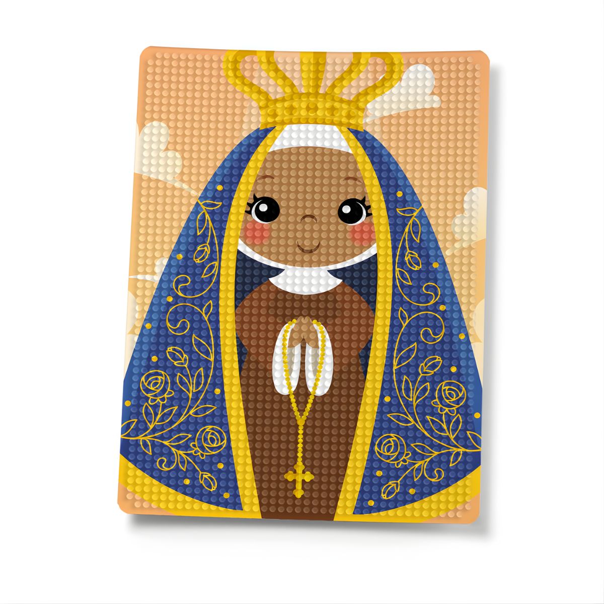 Kit de Pintura com Diamante 14,8x20,5cm - Pequena Aparecida