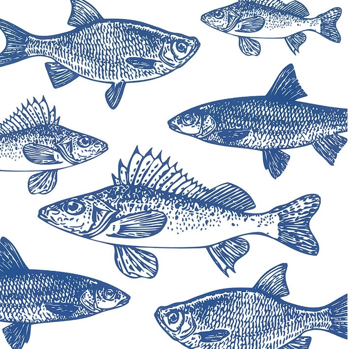 Guardanapo para Decoupage Ambiente 33x33cm com 20 Unidades - Peixes Fundo do Mar