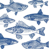 Guardanapo para Decoupage Ambiente 33x33cm com 20 Unidades - Peixes Fundo do Mar