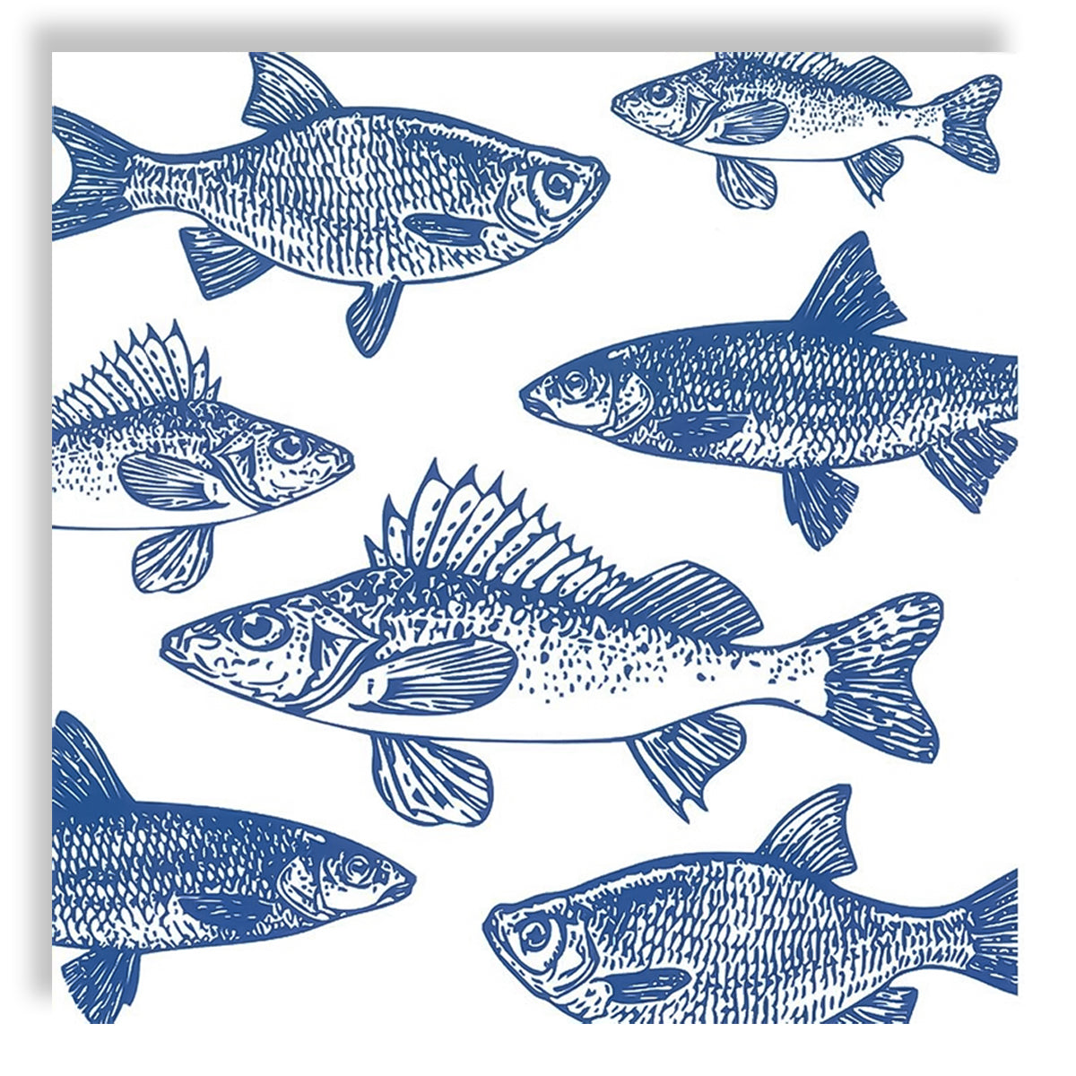 Guardanapo para Decoupage Ambiente 33x33cm com 20 Unidades - Peixes Fundo do Mar